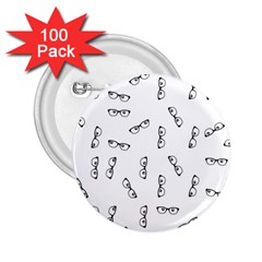 Geek Glasses With Eyes 2 25  Buttons (100 Pack)  by SpinnyChairDesigns