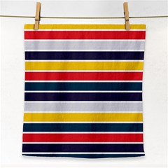 Horizontal Colored Stripes Face Towel by tmsartbazaar