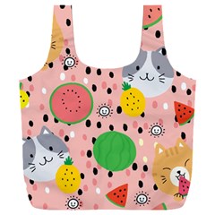 Cats And Fruits  Full Print Recycle Bag (xxxl) by Sobalvarro