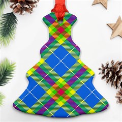 Clown Costume Plaid Striped Ornament (christmas Tree)  by SpinnyChairDesigns