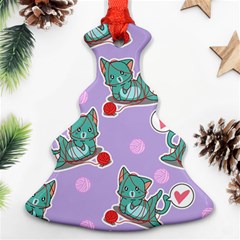 Playing Cats Ornament (christmas Tree)  by Sobalvarro