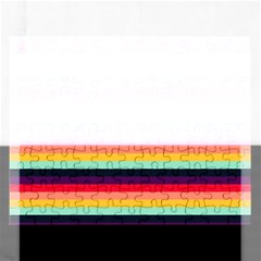 Contrast Rainbow Stripes Rectangular Jigsaw Puzzl by tmsartbazaar