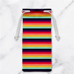 Contrast Rainbow Stripes Jewelry Bag by tmsartbazaar