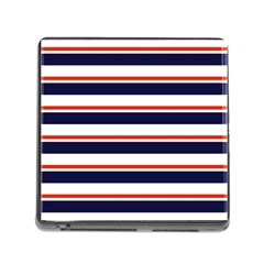 Red With Blue Stripes Memory Card Reader (square 5 Slot) by tmsartbazaar