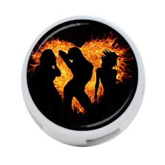 Shadow Heart Love Flame Girl Sexy Pose 4-port Usb Hub (two Sides)