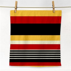 Contrast Yellow With Red Face Towel by tmsartbazaar