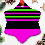 Disco Stripes Snowflake Ornament (Two Sides) Back