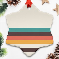 Classic Retro Stripes Ornament (snowflake) by tmsartbazaar