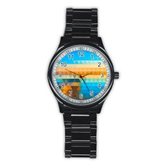 Mosaic  Stainless Steel Round Watch by Sobalvarro