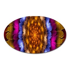 Fractal Flower Oval Magnet by Sparkle