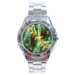 Abstract Illusion Stainless Steel Analogue Watch by Sparkle