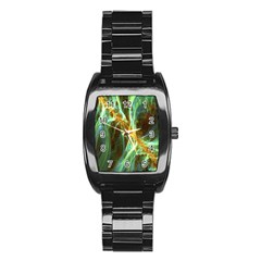 Abstract Illusion Stainless Steel Barrel Watch by Sparkle