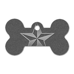 Star Grey Dog Tag Bone (two Sides)