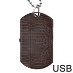 Chestnut Nile Crocodile Skin Dog Tag USB Flash (Two Sides) Front