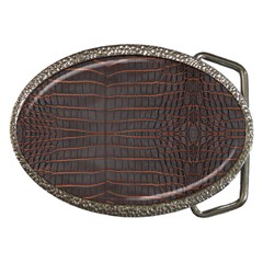 Chestnut Nile Crocodile Skin Belt Buckles by LoolyElzayat