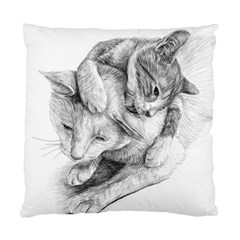 Cat Drawing Art Standard Cushion Case (two Sides)