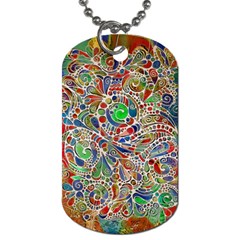 Pop Art - Spirals World 1 Dog Tag (two Sides) by EDDArt