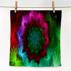 Rainbow Waves Face Towel by Sparkle