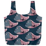 Doodle Queen Fish Pattern Full Print Recycle Bag (XXXL) Back