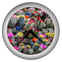 Cactus Wall Clock (silver) by Sparkle