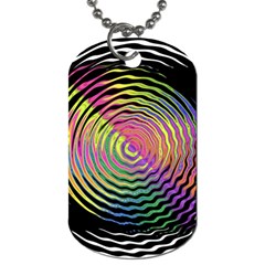 Rainbowwaves Dog Tag (one Side) by Sparkle