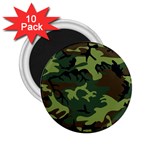 Forest camo pattern, army themed design, soldier 2.25  Magnets (10 pack)  Front