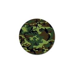 Forest Camo Pattern, Army Themed Design, Soldier Golf Ball Marker by Casemiro