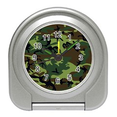 Forest Camo Pattern, Army Themed Design, Soldier Travel Alarm Clock by Casemiro