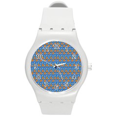 Halloween Round Plastic Sport Watch (m) by Sparkle