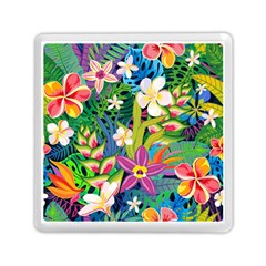 Colorful Floral Pattern Memory Card Reader (square) by designsbymallika