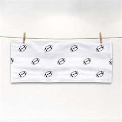 American Football Ball Motif Print Pattern Hand Towel by dflcprintsclothing