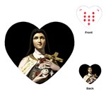 Virgin Mary Sculpture Dark Scene Playing Cards Single Design (Heart) Front