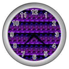 Violet Retro Wall Clock (silver) by Sparkle