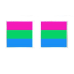 Polysexual Pride Flag Lgbtq Cufflinks (square) by lgbtnation