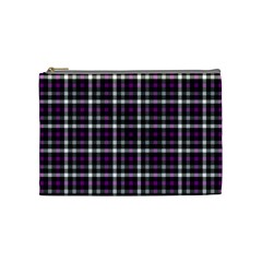 Asexual Pride Checkered Plaid Cosmetic Bag (medium) by VernenInk