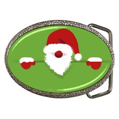 Santa Claus Hat Christmas Belt Buckles by Mariart