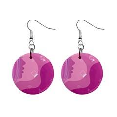 Online Woman Beauty Purple Mini Button Earrings by Mariart