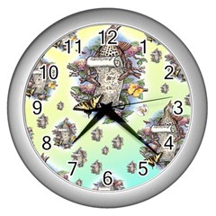 Songs Of The Earth - Colourglide - By Larenard Wall Clock (silver) by LaRenard