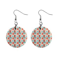 Retro Digital Mini Button Earrings by Mariart