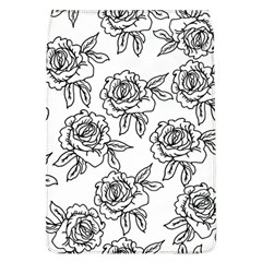 Line Art Black And White Rose Removable Flap Cover (l) by MintanArt