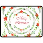 Merry Christmas Double Sided Fleece Blanket (Large)  80 x60  Blanket Front