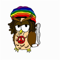  Rainbow Stoner Owl Large Garden Flag (two Sides) by IIPhotographyAndDesigns