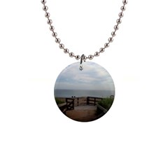 Beach Day  1  Button Necklace by IIPhotographyAndDesigns