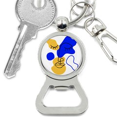 Evening Mood Face Drawing Bottle Opener Key Chain by ArtsyWishy