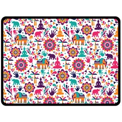 Indian Love Double Sided Fleece Blanket (large)  by designsbymallika