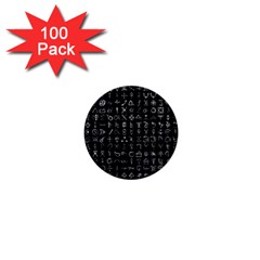 Alchemical Symbols - Collected Inverted 1  Mini Buttons (100 Pack)  by WetdryvacsLair