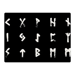 Elder Futhark Rune Set Collected Inverted Double Sided Flano Blanket (mini)  by WetdryvacsLair