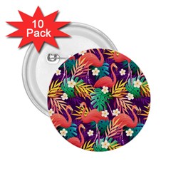 Flamingo Love 2 25  Buttons (10 Pack)  by designsbymallika