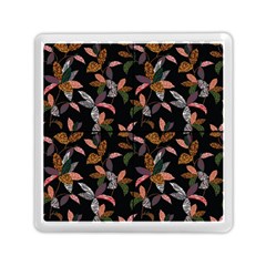 Animal Print Leaves Pattern Memory Card Reader (square) by designsbymallika