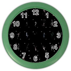 Brush And Ink Card Sequence Collected Color Wall Clock by WetdryvacsLair